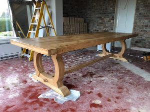 Bespoke table handmade for a Warwickshire client