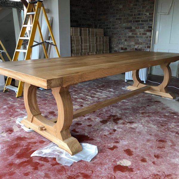 Bespoke table handmade for a Warwickshire client