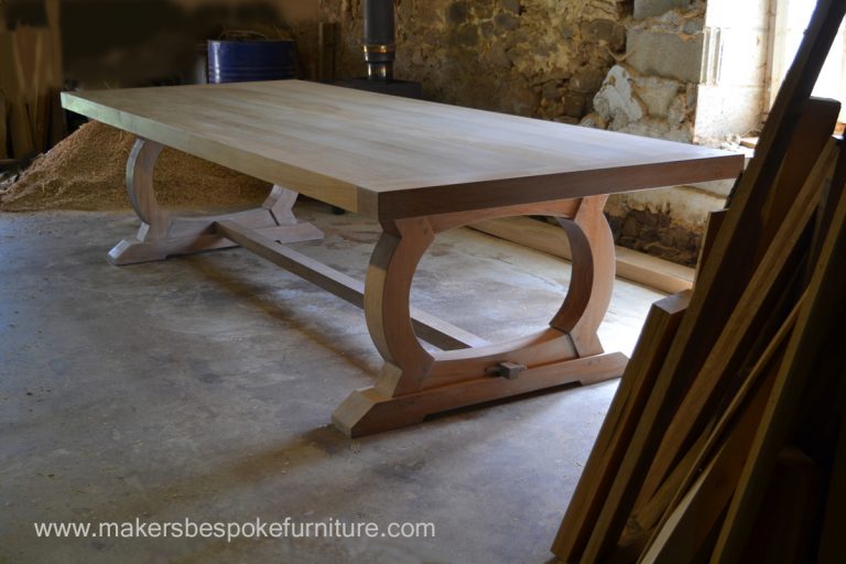 Large oak refectory table from Makers