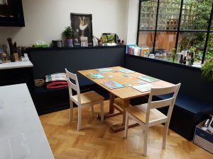 Bespoke oak dining table for London kitchen