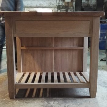 handmade kitchen island with drawers