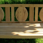 Outdoor bench with leaf design handmade in France