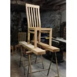 High back dining chair handmade