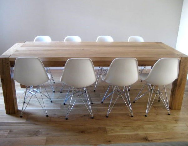 Bespoke dining table with Eames chairs for a Surrey client