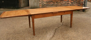 19th century double draw leaf table