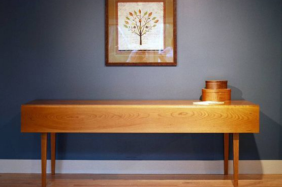 Console table with side drop leaves