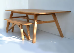 Scandinavian style dining table by Makers Bespoke Furniture