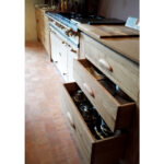Freestanding oak kitchen France