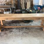 Handmade oak console table
