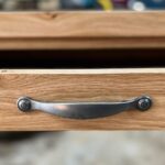 Oak console table with drawers