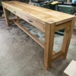 Oak hallway table custom size
