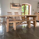 Contemporary oak refectory table