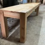 Dining bench handmade by makers bespoke furniture