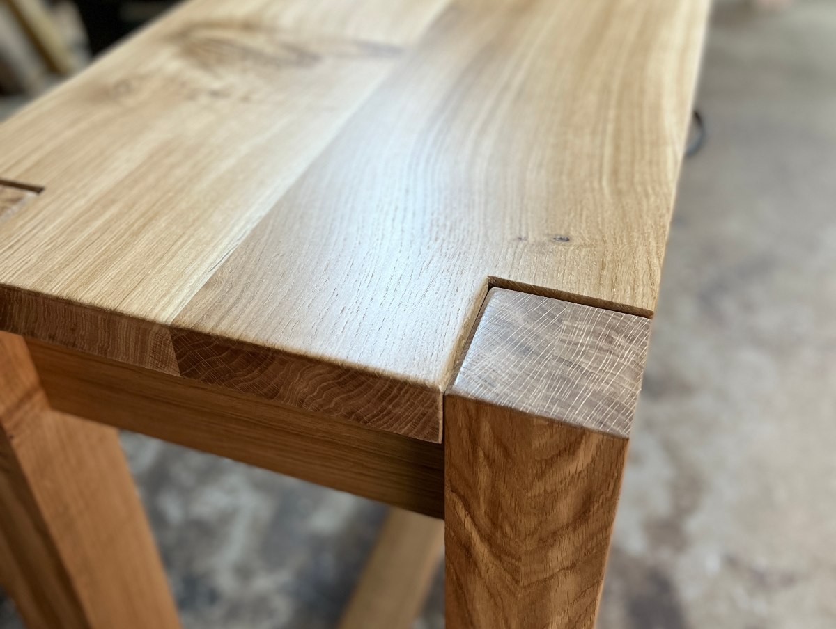 Handmade oak hallway table
