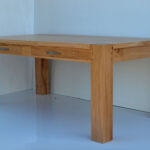 Oak kitchen table with drawers
