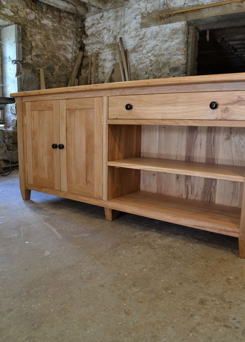 A shaker style kitchen island