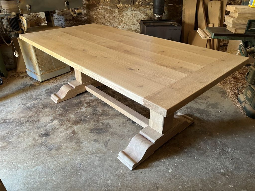 Bargain handmade oak dining table