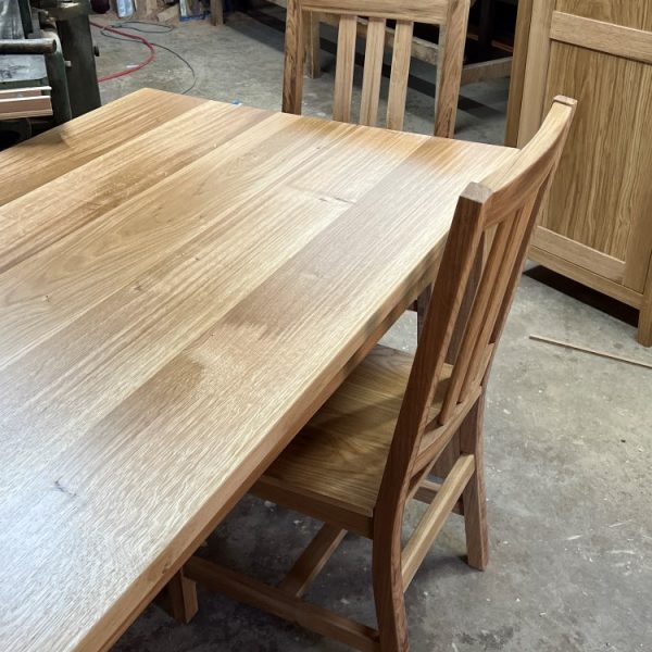 Dining table and two chairs