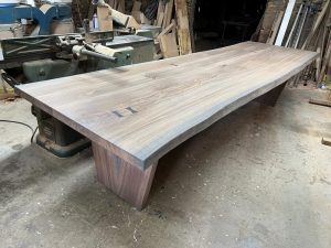 Live edge oak dining table