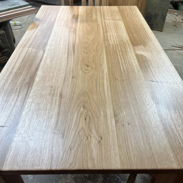 Six seat oak dining table