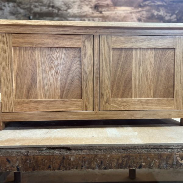 Two door low oak sideboard
