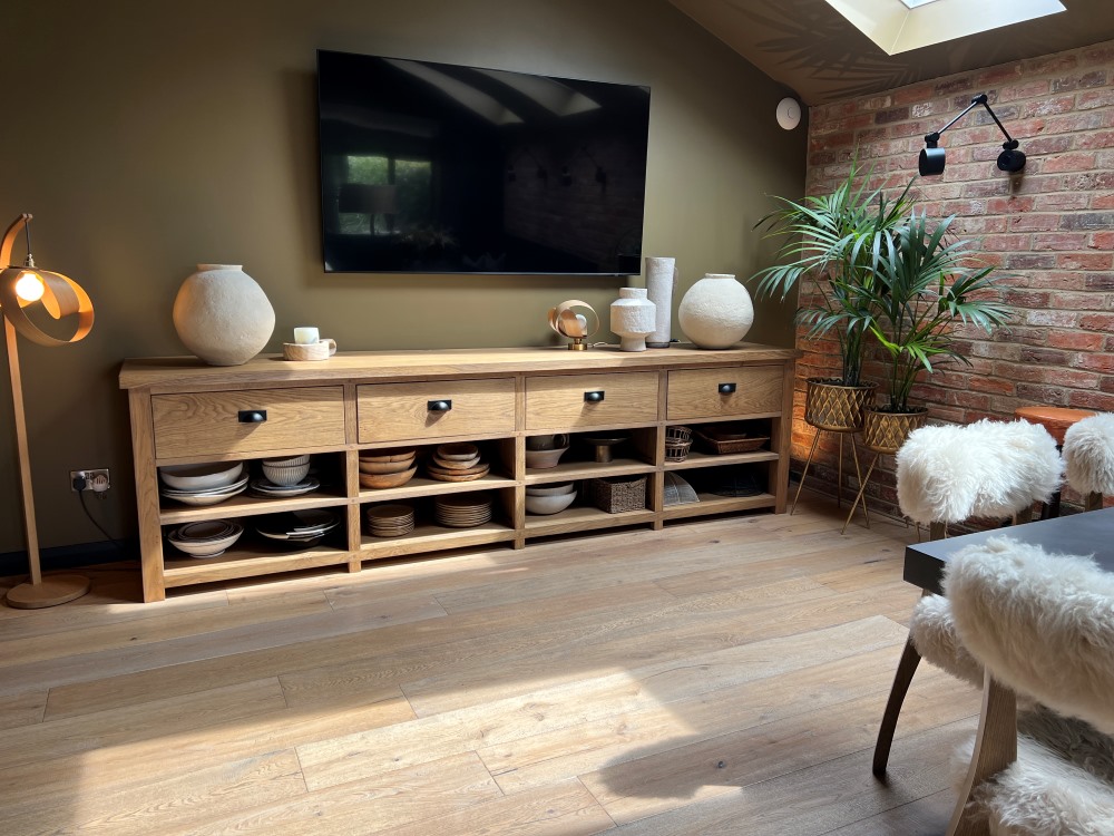 Oak kitchen island sideboard